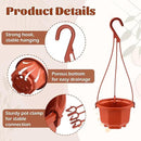 Roshtia 24 Pcs Hanging Plastic Planter Pot with Hook Flower Pots Baskets Hanging Nursery Planter Holder for Outdoor Indoor Plant Garden(Brown,3.7 Inch) by GreenHaven Gardens