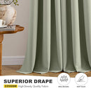 MIULEE Sage Green Blackout Curtains for Bedroom Living Room 84 Inches Long 2 Panels, Thermal Insulated Room Darkening Drapes Solid Grommet Top Noise Reducing Light Green Window Treatments 40x84 Inch by TinyTreasures Baby Boutique