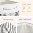 Kntiwiwo Foldable Storage Bin Collapsible Basket 12" x 10" x 9.5" Cube Storage Organizer Bins with Dual Carry Handles for Home Closet Shelves Drawers Organizer, Set of 3, Houndstooth by CozyNest Decor