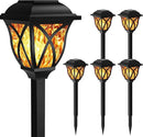 GIGALUMI Solar Lights Outdoor Waterproof, 6 Pack Flickering Flame LED Lights, Garden Decor for Yard, Patio, Landscape, Planter, Walkway by CozyNest Decor
