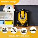 BABY JOY 4-in-1 Baby Walker, Foldable Activity Walker with Adjustable Height & Speed, Music, Lights, Anti-Rollover, Toddler Push Walker, Baby Walker with Wheels for Boys Girls 6-18 Months (Yellow) by TinyTreasures Baby Boutique