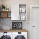 FIMELLO 30" Laundry Room Cabinets Wall Mounted,White by CozyNest Decor