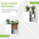Planter Box Outdoor 38"W x 10.2"D x 30"H- Tall Rectangular Planters for Outdoor Patio/Porch, All-Weather with Anti-dumping Kit, Durable Galvanized Steel, Modern Design for Plants, Flower,Garden by CozyNest Decor