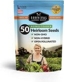Survival Garden Seeds Homesteader Collection - 50 Packs Non-GMO Heirloom Vegetable, Fruit, Herb Seed Varieties for Growing a Victory Garden - Plant & Grow Survival Food - Emergency Preparedness Gear by GreenHaven Gardens