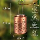 2 Pack Solar Outdoor Lanterns, Garden Decor LED Light Hanging Waterproof Solar Metal Lantern Birthday Gifts for Women Mon Grandma Sunflower Solar Lights Outdoor Decoration(Butterflies) by GreenHaven Gardens