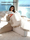 YnM Chunky Throw Blanket, Hand Knitted with Chenille Yarn, Skin Friendly, Ventilated and Breathable, Machine Washable, Home Décor Piece for Couch, Sofa and Bed (Butter Cream, 30x40 Inch) by CozyNest Decor