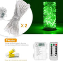 String Lights, 2 Pack Battery Operated String Lights with Remote Timer Waterproof 8 Modes String Lights for Bedroom,Garden,Party,Xmas Tree Indoor Outdoor Decorations (Green, 16.4) by GreenHaven Gardens