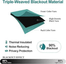 ChrisDowa Grommet Room Darkening Curtains for Bedroom and Living Room - 2 Panels Set Thermal Insulated Blackout Curtains (Teal, 42W x 84L) by CozyNest Decor