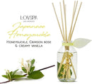 LOVSPA Reed Diffuser Set, Japanese Honeysuckle Scented Oil Diffuser with Sticks, Home Fragrance Accessories for Bathroom Shelf Decor, Aroma Diffusers for Home or Office Desk, USA Made by CozyNest Decor