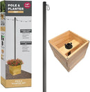 Excello Global Products Wooden Planter Box Set with 10' String Light Pole - 14"x14", Ready to Assemble. by GreenHaven Gardens