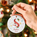 Name Ornaments for Christmas Tree, Custom Initial Monogram Snowman Ceramic Ornament for Kids Boys Girls, Monogrammed Christmas Ornaments 2025 by TinyTreasures Baby Boutique