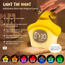 Star Alarm Clock with Night Light for Kids with Sleep Training and Sound Machine, Rechargeable Silicone Lamp OK to Wake Clock，Cute Animal Tabletop Lamp, Perfect Sleep Companion for Boys Girls, Yellow by TinyTreasures Baby Boutique