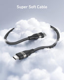 Anker USB-C to USB-C Cable (3 ft / 6 ft, 240W, Upcycled-Braided)