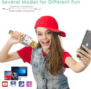 KIDWILL Wireless Bluetooth Karaoke Microphone for Kids, 5-in-1 Portable Handheld Karaoke Mic Speaker Player Recorder with Adjustable Remix FM Radio for Kids Girls Boys Teens Birthday (Gold) by TinyTreasures Baby Boutique