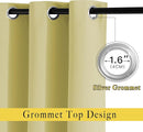 NICETOWN Room Darkening 90 inch Curtains for Bedroom, Room Darkening Energy Saving Thermal Insulated Grommet Window Treatments for Living Room, Paler Yellow, W52 x L90, 2 Panels by TinyTreasures Baby Boutique