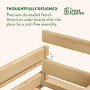 Greenes Fence Cedar Wood Planter Box, 46" x 11" x 10" - Made in USA with North American Cedar by GreenHaven Gardens