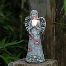 Solar Angel Statue - Garden Sculpture with Resin Decor for Patio, Lawn, Yard, Porch - Housewarming Gift, 10.03" by GreenHaven Gardens