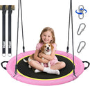 Hapfan 40" Saucer Tree Swing for Kids and Adults, Disc Round Swing for Kids Outdoor with Swivel, UV-Resistant Textilene Fabric, 700 lb Weight Capacity, 9.8 FT Hanging Straps, 2-Year Warranty(Pink) by TinyTreasures Baby Boutique