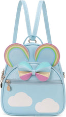 KL928 Girls Bowknot Polka Dot Cute Mini Backpack Small Daypacks Convertible Shoulder Bag Purse for Women by TinyTreasures Baby Boutique