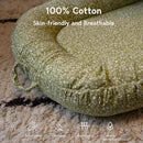 Infant Lounger, Baby Nest Cover for Baby Girls & Boys, Newborn Essentials for Baby 0-18+ Months, 100% Cotton Breathable (Green_Wonder, Cotton_Muslin) by TinyTreasures Baby Boutique