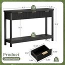 Lulive 51" Fluted Console Table for Entryway, Entryway Table with 3 Wooden Drawers, Farmhouse Behind Sofa Table for Living Room, Hallway, Couch, Foyer by CozyNest Decor