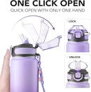 Enerbone 32 oz Insulated Water Bottle, Stainless Steel Bottle with Carrying Strap, Double-Wall Vacuum Insulation Design, Leakproof Sports Bottle with Straw, Keep Drinks Cold or Hot for Hours by CozyNest Decor