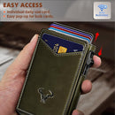 BULLIANT Men Wallet,Money Clip Wallet Slim For Gift Men 9Cards-Metal Credit Card Case in Magnetic Leather Flip by TinyTreasures Baby Boutique