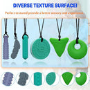 Chewy Necklaces for Sensory Kids, Silicone Chewy Necklaces for Boys and Girls with Autism, ADHD, SPD, Chewing, Oral Motor Therapy Toy by TinyTreasures Baby Boutique