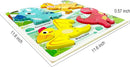 Wooden Jumbo Base Dinosaur Puzzle1-3, Dinosaurs Toys for 2 3 Years Old Boy Girls Kids,Toddler Toys Ages 2-4,Preschool Wood Dino Educational Gifts for Boys by TinyTreasures Baby Boutique