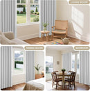 Joydeco 90 Inch 60% Blackout White Curtains 2 Panels,Elegant Soft Sheer Curtains for Bedroom,Thermal Insulated Black Out Drapes for Living Room,Rod Pocket Back Tab Drapes(W52 x L90 Inch,Greyish White) by TinyTreasures Baby Boutique