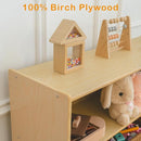 Kids Bookshelf and Toy Storage Shelf, Wooden Montessori Bookshelf, 3-Tier Toy Shelf, 30in Birch Children Bookcase, Classroom Furniture, Book Shelf for Kids Room, Nursery, Playroom by TinyTreasures Baby Boutique