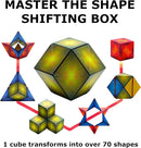 SHASHIBO Shape Shifting Box - Award-Winning, Patented Fidget Cube w/ 36 Rare Earth Magnets - Transforms Into Over 70 Shapes, Gift Box, Download Fun in Motion Toys Mobile App (Optical Illusion, 2 pack) by TinyTreasures Baby Boutique