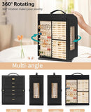 AKOZLIN Jewelry Box 6-Tier Organizer Functional 360° Rotating Jewelry Storage Case for Women Girls Ring Necklace Earring Bracelet Holder with Mirror by TinyTreasures Baby Boutique
