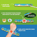 Skillmatics Craft Activity - Snap Bandz, Animals, DIY Jewelry Art & Craft Activity, Mess-Free, Creative Kit, 8 Bands (8.6"), Gifts for Boys & Girls Ages 4, 5, 6, 7, 8, 9, 10 by TinyTreasures Baby Boutique