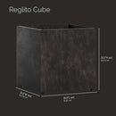 Reglito Cube Planter - 31.5 in x 31.5 in x 31.5 in - Brown Stone by GreenHaven Gardens