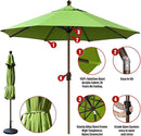 EliteShade USA 10-Year-Non-Fading 10Ft Market Umbrella Patio Umbrella Outdoor Table Umbrella with Ventilation, Macaw Green by GreenHaven Gardens