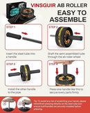 VINSGUIR Ab Roller Wheel, Abs & Core Workout Equipment for Home Gym with Knee Pad Accessories, Abdominal Wheel for Full-body Strength Training by CozyNest Decor