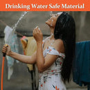 Garden Hose 25ft Made of TPE(Not PVC), with 10 Patterns Sprayer Nozzle, Flexible Water Hose with Swivel-Handle, Solid Brass Fittings, Non-Shrinking, Drinking Water Safe Material, All-weather by GreenHaven Gardens