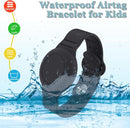 Kids Waterproof Airtag Bracelet Compatible with Apple AirTag, Hidden Silicon Protective Case for Air Tag GPS Tracker Holder, Adjustable Anti-Lost Watch Band for Toddler Child (Black) by TinyTreasures Baby Boutique