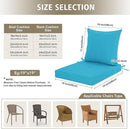 Outdoor Cushions for Patio Furniture, Waterproof Outdoor Chair Cushion w/Fade-Resistant, Removable & Machine-Washable Cover, 22x22 Inch, Deep Seat Sofa/Couch Pad Replacement – Set of 1/2/4, Teal by GreenHaven Gardens