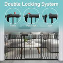 WAOWAO Baby Gate 76.38-81.10" Extra Wide Pressure Mounted Walk Through Swing Auto Close Safety Black Metal Toddler Kids Child Dog Pet Puppy for Stairs,Doorways,Kitchen by TinyTreasures Baby Boutique