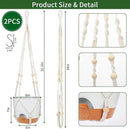 GARDIFE 8 Inch Hanging Planters with Macrame Plant Hanger for Indoor and Outdoor Plants, 2 Pack Large Self Watering Hanging Plant Pot with Basket Flower Pot with Drainage Hole, White by GreenHaven Gardens