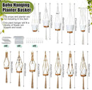 Hoteam 12 Pcs Macrame Plant Hangers Macrame Hanging Planters for Indoor Plants Handmade Boho Hanging Baskets Flower Pots Holder for Outdoor Home Wall Decor by GreenHaven Gardens