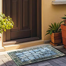 Door Mat Welcome Mat, Heavy Duty Door Mat 17.7 x 29.5 Inch Front Door Mat Rug Doormat for Outdoor Entrance Home Non-Slip Rubber Rug for Front Door, Outside, Entryway, Patio (Blue Welcome) by CozyNest Decor