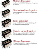 LEXSION Felt Purse Bag Organizer Insert with zipper Bag Tote Shaper Fit Speedy Neverful PM MM