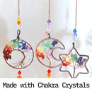 3pcs Rainbow Chakra Crystal Suncatcher Windows Hanging Tree of Life Sun Catchers Decor with Prisms for Car, Feng Shui Charms Decor for Home by GreenHaven Gardens