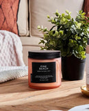 M&SENSE Pink Beach Sands Jar Candle, 11.6oz Pineapple & Coconut Scented Natural Soy Candles for Home Scented, 70 Hour Burn Time, Home Decor Gift for Women, Friends, Family, Colleagues, Couples