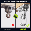 Heavy Duty Swing Hangers for Wooden Sets 2000 LB Capacity Hammock Hanger 360 Swivel Stainless Steel Swing Hardware Accessories 2 Packs for Porch Playground Yoga Heavy Bag by TinyTreasures Baby Boutique
