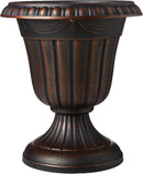 PL00CP Classic Traditional Plastic Urn Planter, 16" x 18", Brushed Copper by GreenHaven Gardens