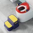 Potty Training Toilet Seat with Kids Step Stool Anti-Slip Toddler Potty Seat with Soft Cushion, Baby Potty Training Set Toddlers Toilet Seat for Boys and Girls (DarkBlue) by TinyTreasures Baby Boutique